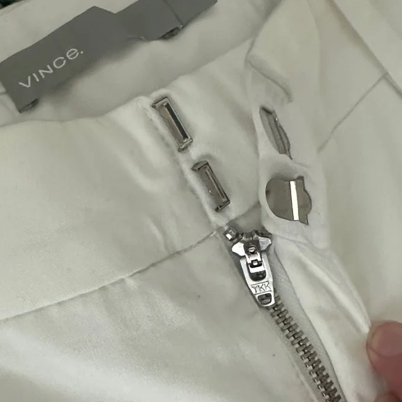 Vince Women's White Flat Front Dress Shorts - Picture 6 of 8